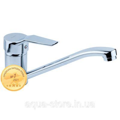 Смеситель MJ &Oslash;40 для кухни гусь прямой 250мм на гайке AQUATICA MJ-1B235C (9744110) 9744110 фото