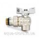 Кран Koer угловой с американкой 1/2 "антипротечка" White 89-01 фото