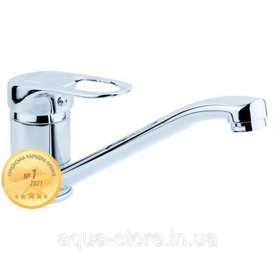 Смеситель MJ &Oslash;40 для кухни гусь прямой 250мм на шпильке AQUATICA MJ-2B229C (9744130) 9744130 фото