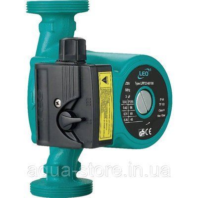 Насос циркуляционный 200Вт Hmax 8м Qmax 120л/мин &Oslash;11&frasl;2" 180мм+гайки &Oslash;1" LEO 3.0 LRP25-80/180 (774451) 774451 фото