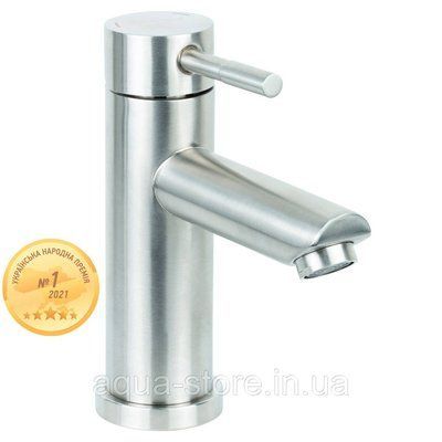 Смеситель KT &Oslash;35 для раковины литой на гайке SS AQUATICA KT-1A170P (9722001) 9722001 фото