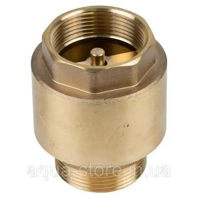 Клапан зворотний M1 1/2"&times;F1 1/2" (латунь) euro 680г AQUATICA (779659) aq-779659 фото