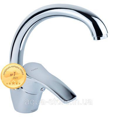 Смеситель ML &Oslash;40 для кухни гусь ухо на гайке AQUATICA ML-4B141C (9746110) 9746110 фото